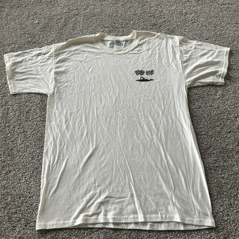 Gildan T Shirt Mens Large White Teed Off 2008 Golf Funny Graphic Tee Cotton